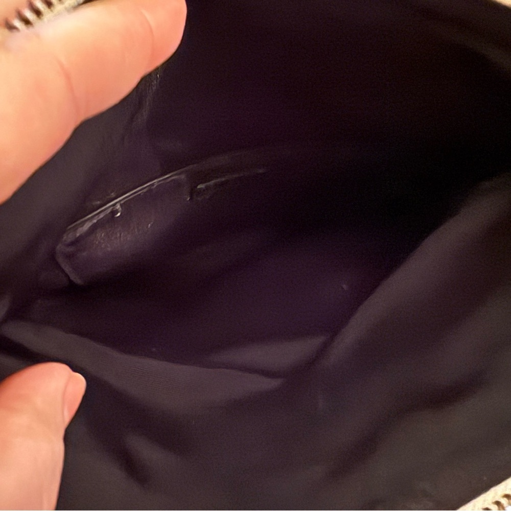 Ora Delphine Black and Cream Leather Shoulder Clutch Bag - Picture 3 of 5